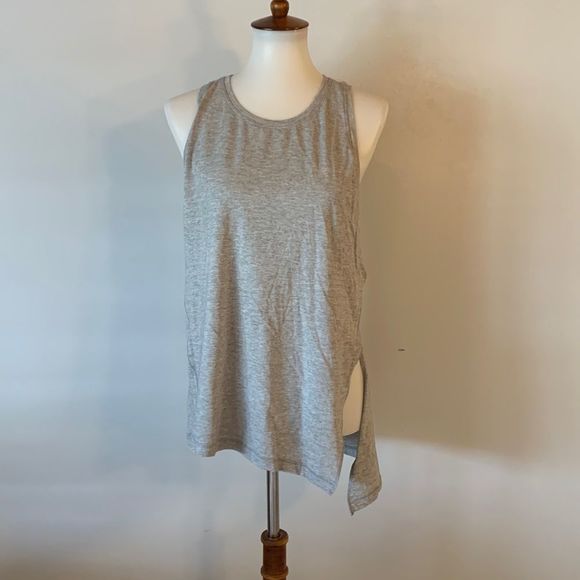 Lululemon Women's Tie & Go Tank with Side Slit Tie, Heathered Grey, Size 10 - Picture 1 of 5